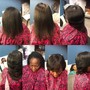 Natural hair silkening/press