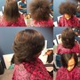 Natural hair silkening/press