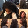 Natural hair silkening/press