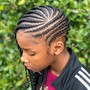 Natural Hair Stitch Braids