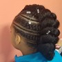 Ponytail with silk press