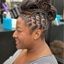 2 Strand Twist (above shoulder)