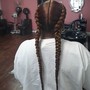 Feedin in braids/ Partial Weave