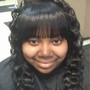 Ponytail weave bangs (glue in)