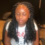 kids braid style with weave add in