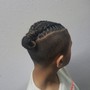 1/2 Head Braids, Cut, Beard Trim