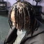 Marley Twist/Mens 2Strand twist with hair added