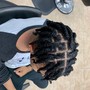 Loc Retwist with two strand twist (armpit length)