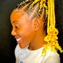 Kid's French Braids with weave or yarn