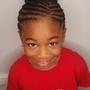 Med. Flat Twists /donut w/added hair