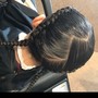 Extended ponytail with Braid hair