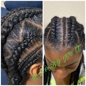 partial sew in braid pattern