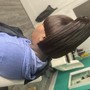 Hair included Blunt cut ponytail (come straight as possible)