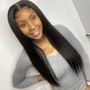 Brown/ Medium Brown on Wig o Frontal with 3 bundles (24 inches or more)