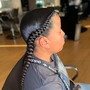 Small 2 layers cornrows