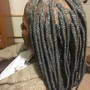 6 feed-in cornrows