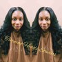 Bob Sew -in with hair +EYELASHES 10 12 in hair