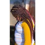 Half Feed in Braids Box Braid/ Knotless Style