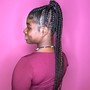 Feed In Ponytail Braids Medium