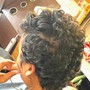 Natural Flexi Rods on short hair