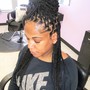 Small Box Braids (mid back)