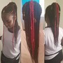 Med. Half up Half down Feed-in braids