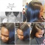 Shampoo/style (relaxed hair)