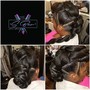 Shampoo/style (relaxed hair)