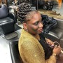 Feed in braids w/ sew in back