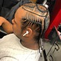 Feed in braids w/ sew in back