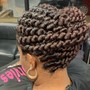 Feed in braids w/ sew in back