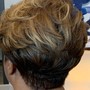 Highlights with shampoo and style