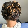 Short hair wrap and curl