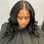 Women's transformation Cut natural hair