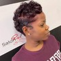 Shampoo/Style w finger waves (short relaxed hair)