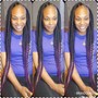 Tucking Color Hair Into Box Braids