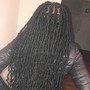 Invisible locs with hair included