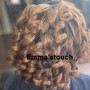 SMALL (Traditional) 8”-10” box braids WIth Boho CURLS, HAIR INCLUDED.