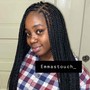 SMALL (Traditional) 8”-10” box braids WIth Boho CURLS, HAIR INCLUDED.