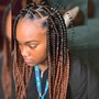 Medium Box Braids w/Cornrows in front (Mid Back)