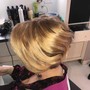 Bleach and tone knots and style wig for pick up