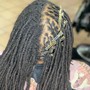 Locs retwist with style/Acv detox /hot oil treatment