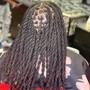 Locs retwist with style/Acv detox /hot oil treatment