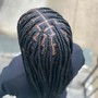 2 waist length cornrows