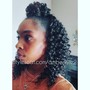 Length and texture of hair  fee