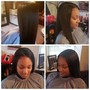 Detangle and blow dry straight