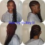 Large cornrows and Box Braids back