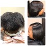 Natural Blowout and Silk Press ( Bob Length)