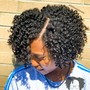 Natural hair trim with blow dry