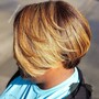 Natural hair trim with blow dry